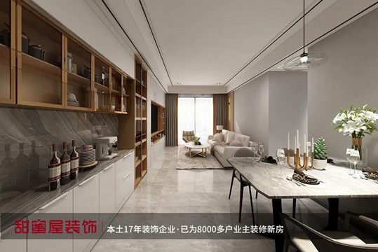 實景案例 | 108㎡極簡風(fēng) 無主燈客廳電視背景墻讓人心動，過道光源這樣做很驚艷！